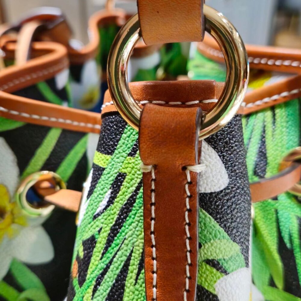 Dooney & Bourke Daffodil Drawstring Bucket Bag and Key Chain Purse - Picture 11 of 16